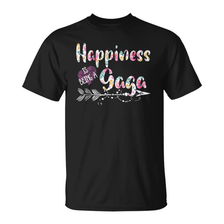 Happiness Is Being A Gaga  Cute Womens Grandma Unisex T-Shirt