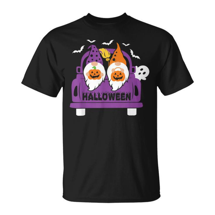 Happy Halloween Gnome Truck Drive Spooky Gnome Crew Squad  Unisex T-Shirt
