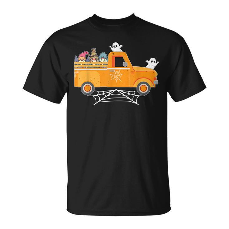 Happy Halloween Gnome Truck Drive Spooky Gnome Crew Squad  V2 Unisex T-Shirt