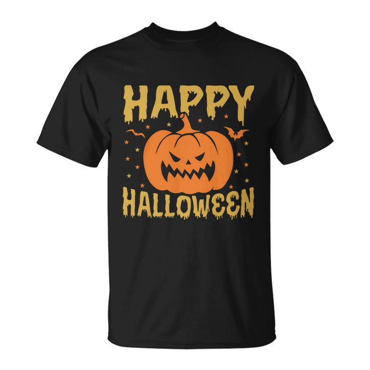 Happy Halloween Pumpkin Halloween Quote V10 Unisex T-Shirt