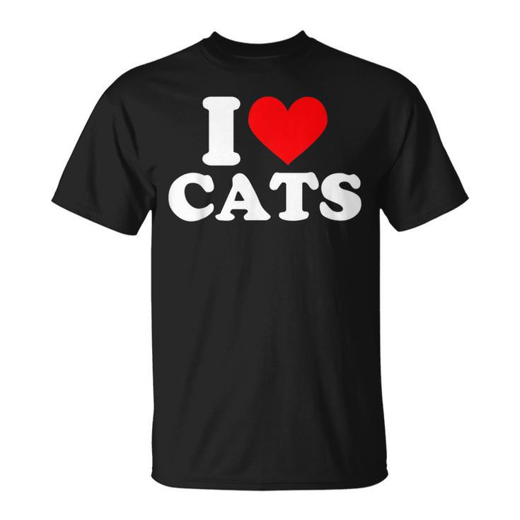 I Heart Cats I Heart Cats I Love Cats T-shirt - Thegiftio