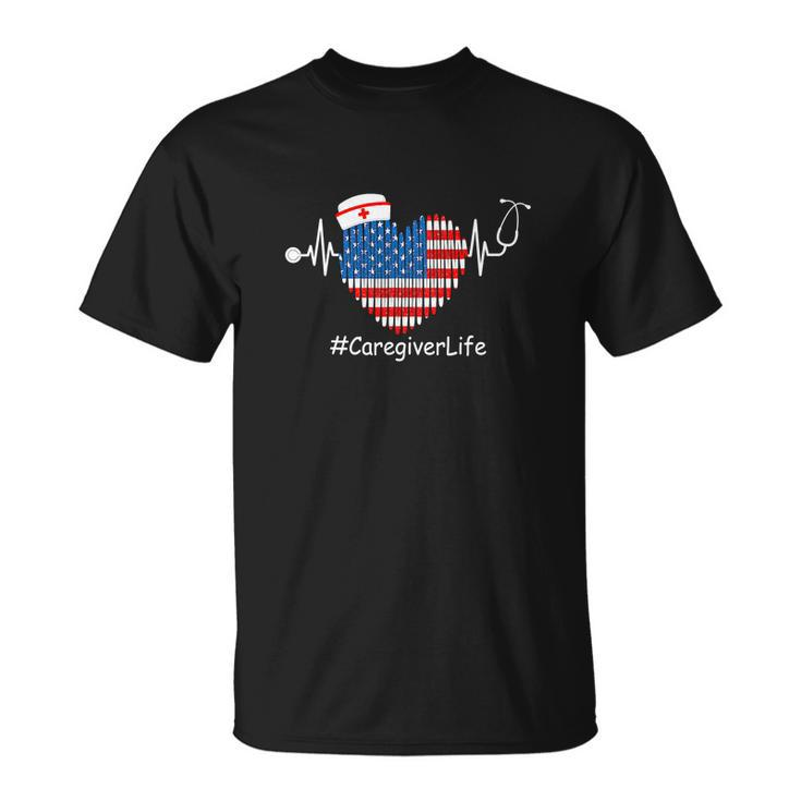 Heartbeat Patriotic Funny 4Th Of July Unisex T-Shirt