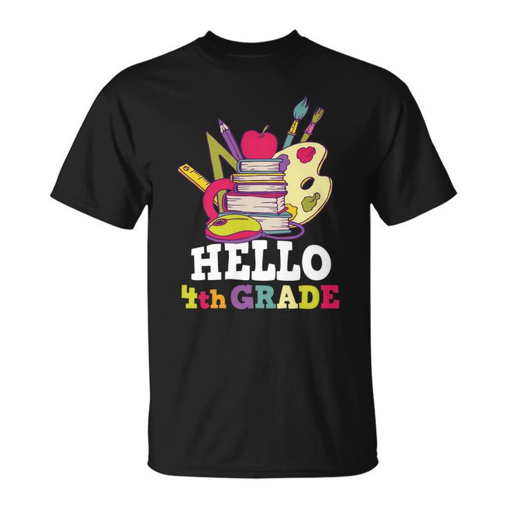 Hello 4Th Grade Back To School Shirt Funny Fourth Grade Gift Unisex T-Shirt