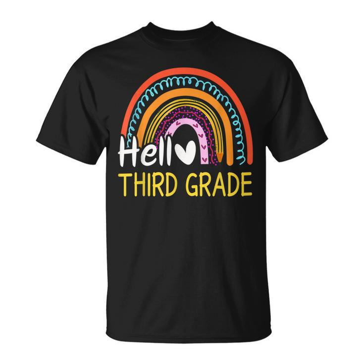 Hello Third Grade Team 3Rd Grade Back To School Rainbow Kids  Unisex T-Shirt