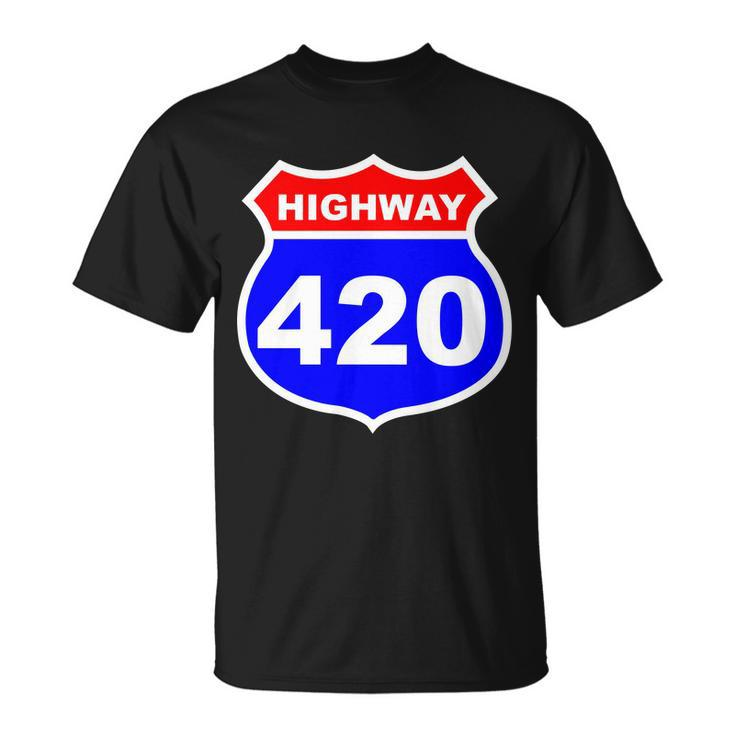 Highway 420 Sign Weed Tshirt Unisex T-Shirt