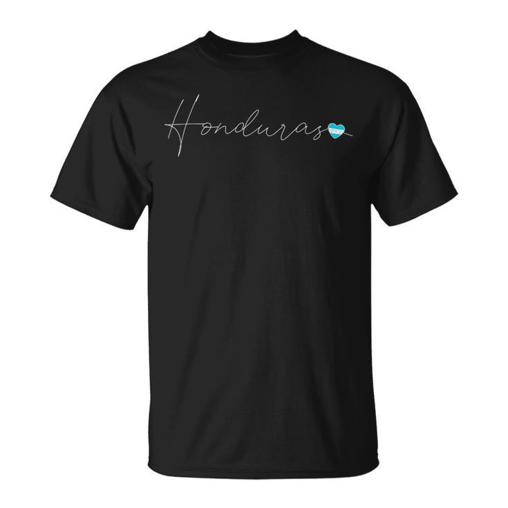 Honduras Simple Love Honduran Flag Heart On Honduras T-shirt
