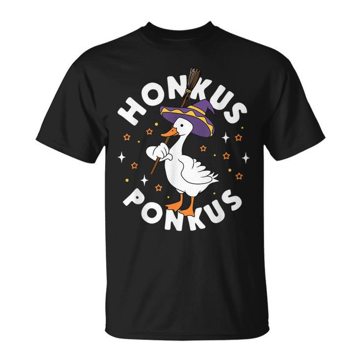 Honkus Ponkus Halloween Witch Hocus Duck Goose Funny Parody Unisex T-Shirt