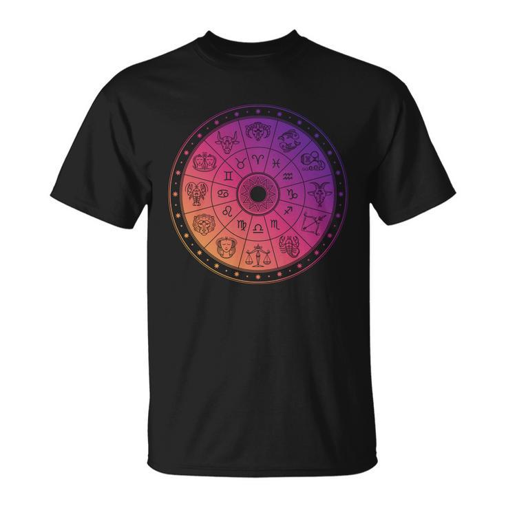 Horiscope Zodiac Wheel Unisex T-Shirt