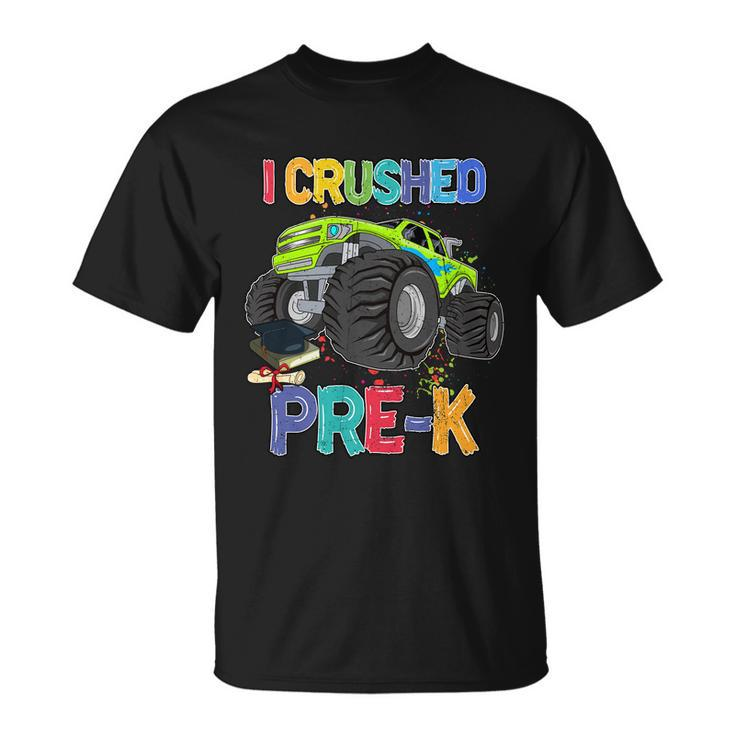 I Crushed Pre_K Monter Truck Sublimation Back To School Unisex T-Shirt