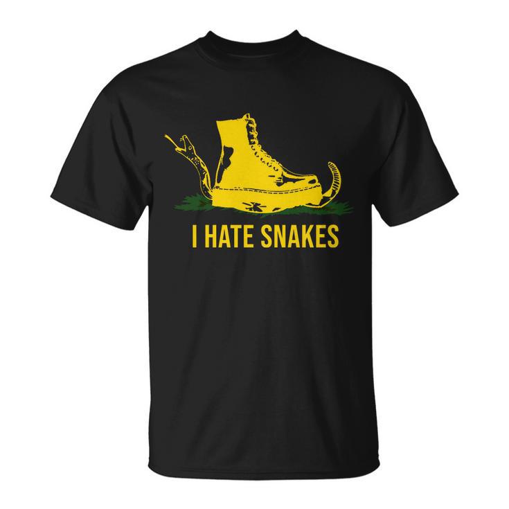 I Hate Snakes Dont Thread On Me Flag Unisex T-Shirt