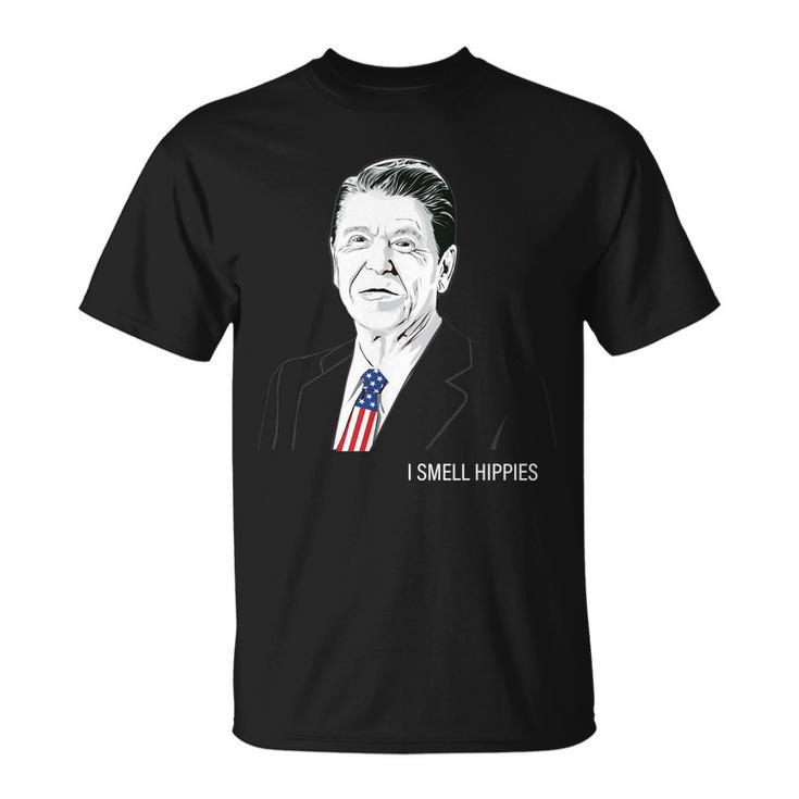 I Smell Hippies Ronald Reagan Unisex T-Shirt