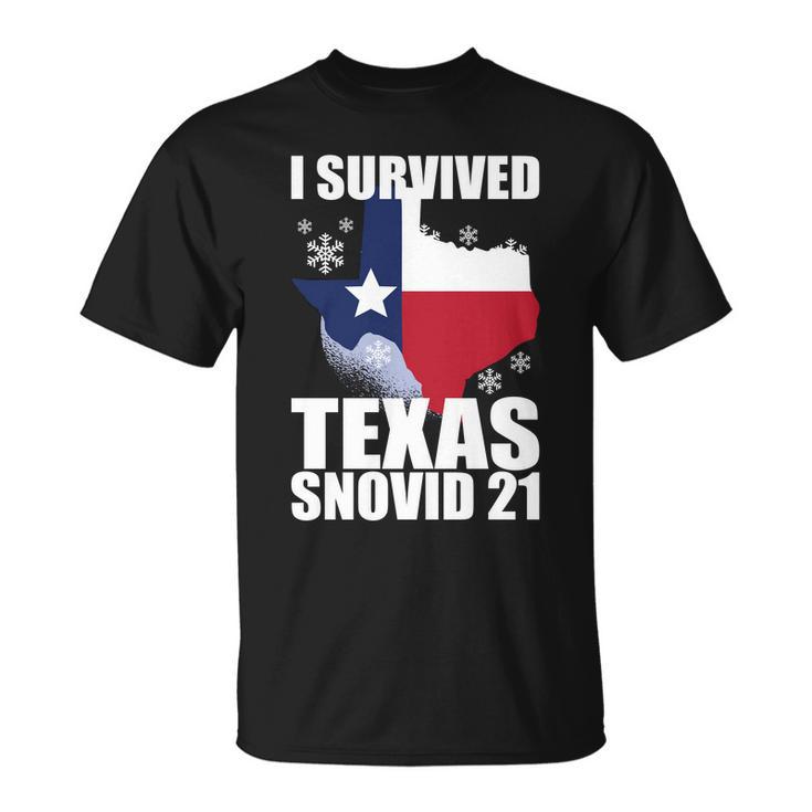 I Survived Texas Snow Storm Blizzard Snovid 21 Tshirt Unisex T-Shirt