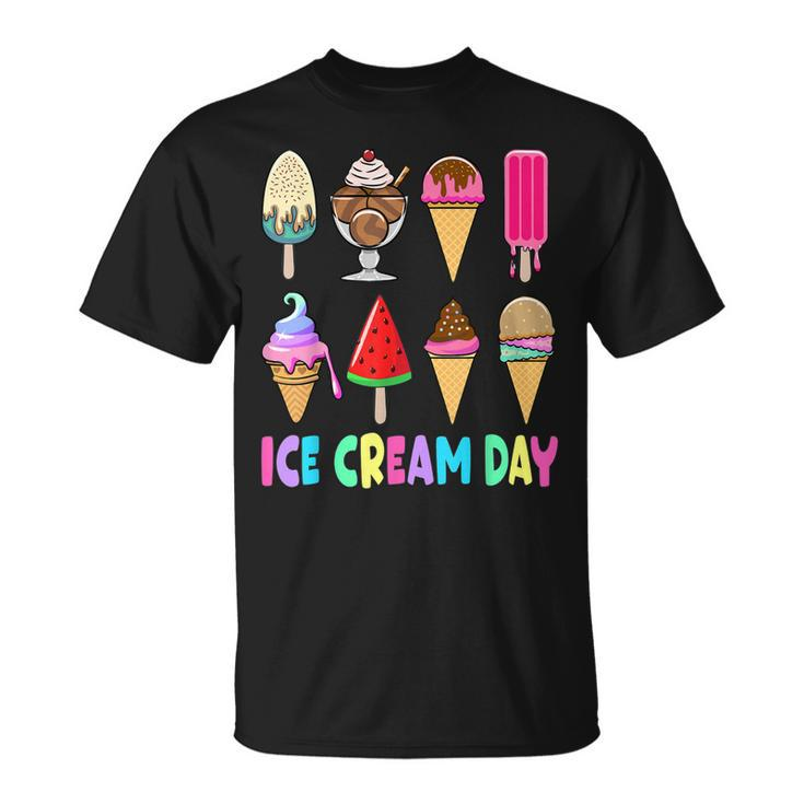 Ice Cream Day Toddler Ice Cream Party Women Men Kids Unisex T-Shirt