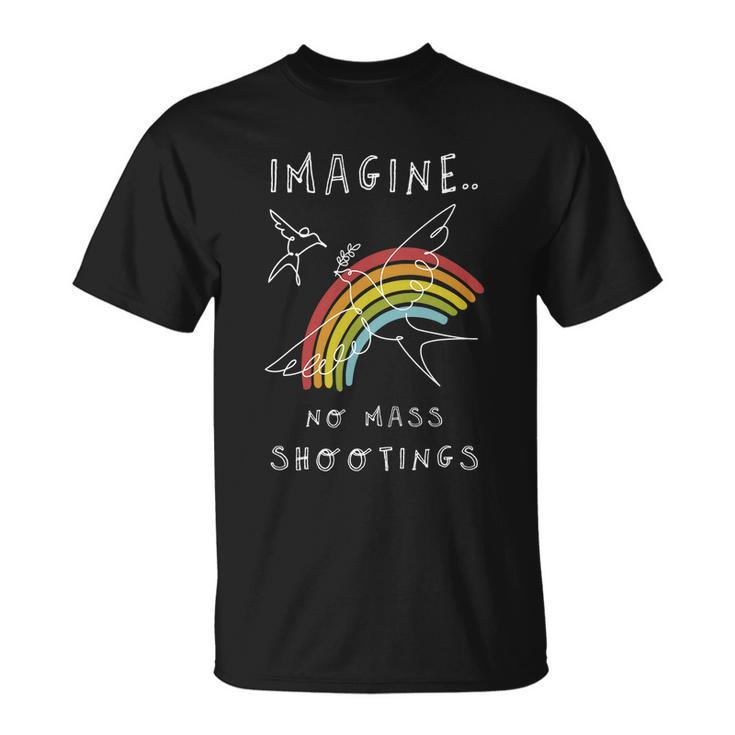 Imagine No Mass Shooting End Gun Violence Orange Gun Control Unisex T-Shirt