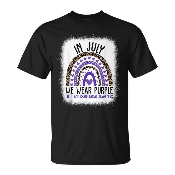 In July We Wear Purple Cool Cleft And Craniofacial Awareness  Unisex T-Shirt