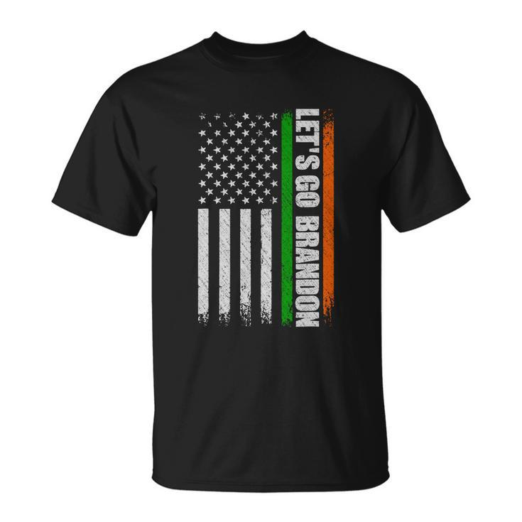 Irish American Flag Ireland St Patricks Day Let_S Go Brandon Tshirt Unisex T-Shirt