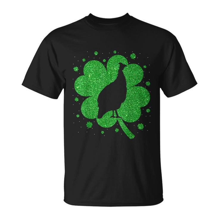 Irish Shamrock Leaf Guinea Fowl Bird St Patricks Day T-Shirt