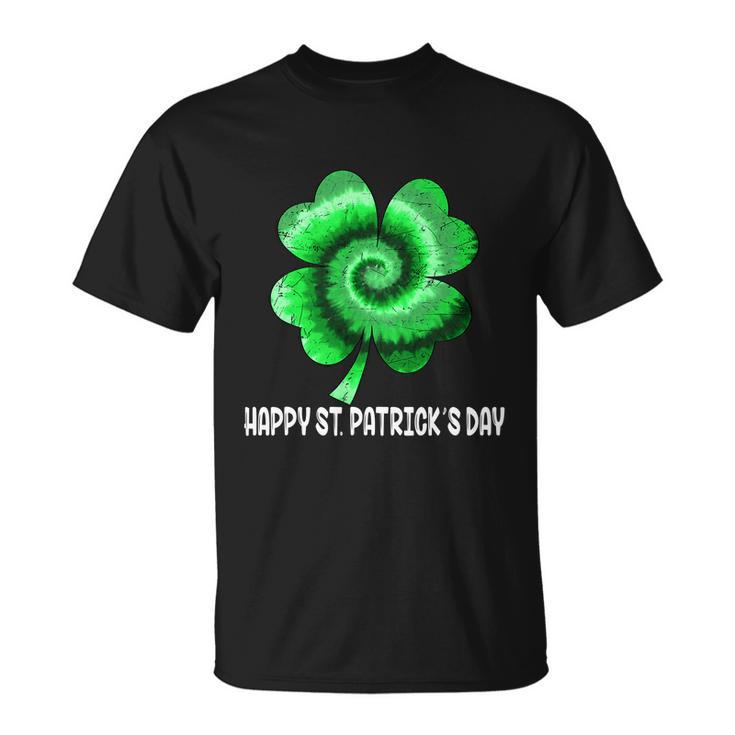 Irish Shamrock Tie Dye Happy St Patricks Day Go Lucky Gift Unisex T-Shirt