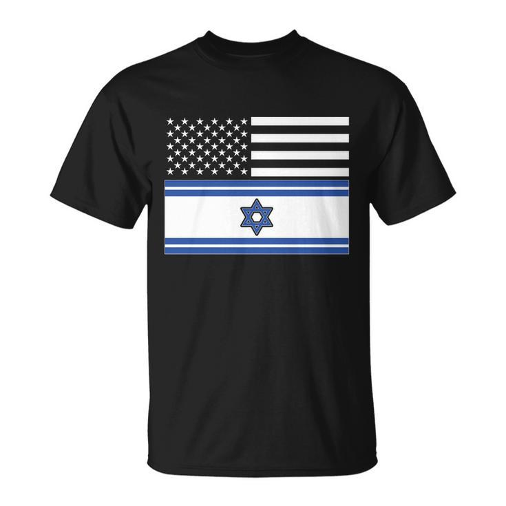 Israeli American Flag Unisex T-Shirt