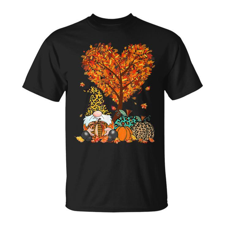 Its Fall Yall Cute Gnomes Pumpkin Autumn Tree Fall T-shirt