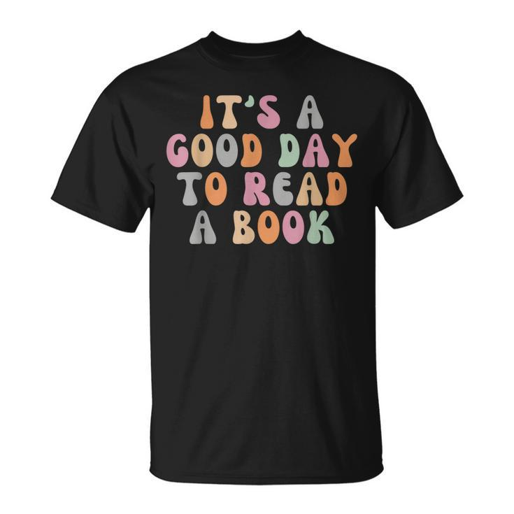 Its A Good Day To Read A Book Retro Teacher Students T-shirt