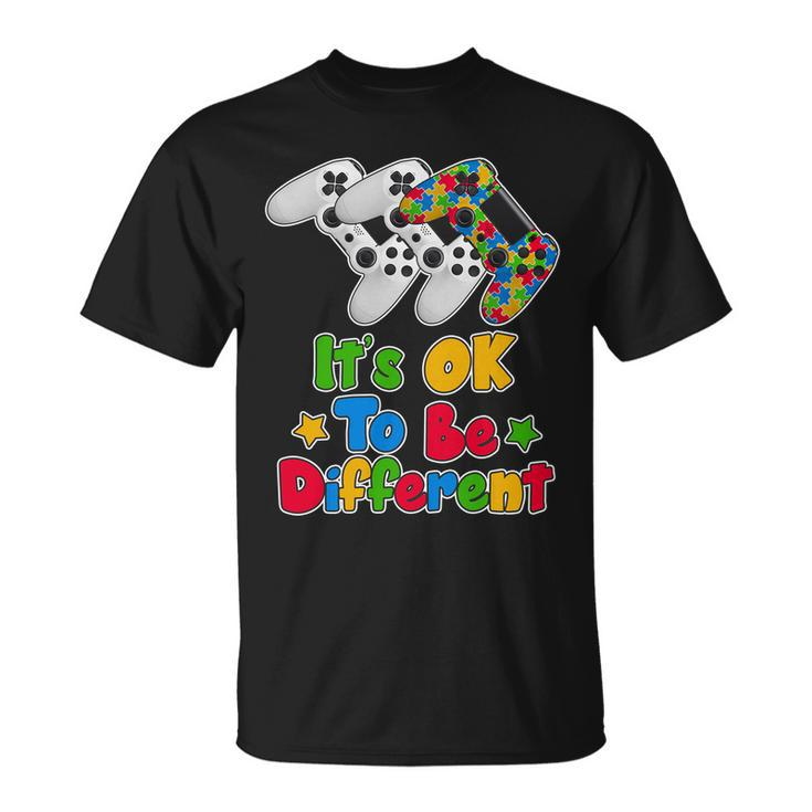 Its Ok To Be Different Autism Awareness Video Gamer Unisex T-Shirt