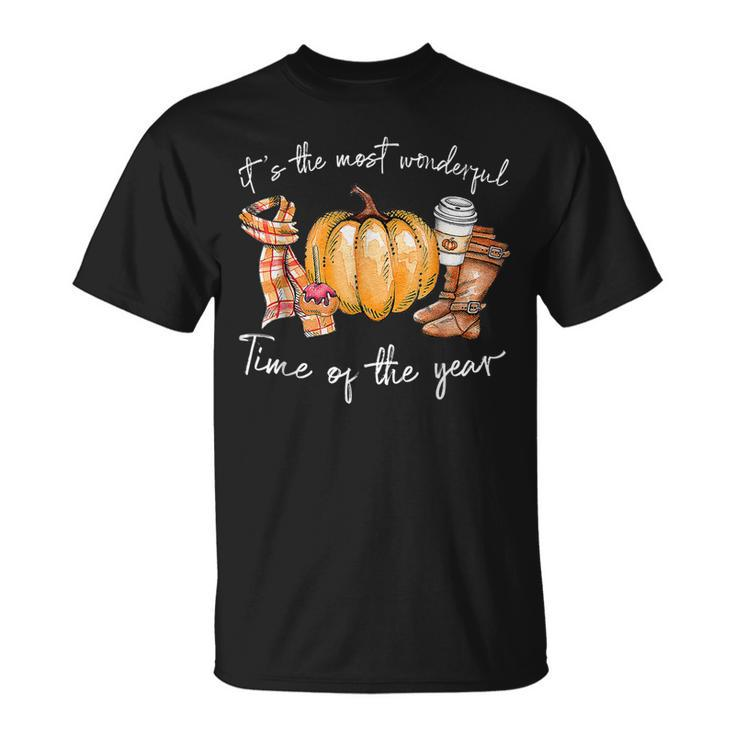 Its The Most Wonderful Time Of The Year Pumpkin Autumn Fall T-shirt