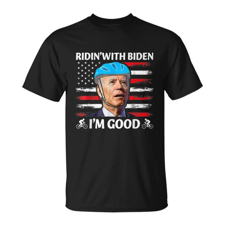 Joe Biden Falling Off His Bicycle Funny Biden Falls Off Bike V6 Unisex T-Shirt