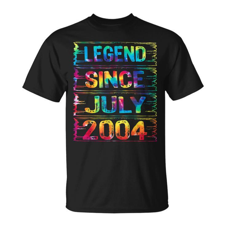 July 18 Years Old Since 2004 18Th Birthday Gifts Tie Dye  Unisex T-Shirt