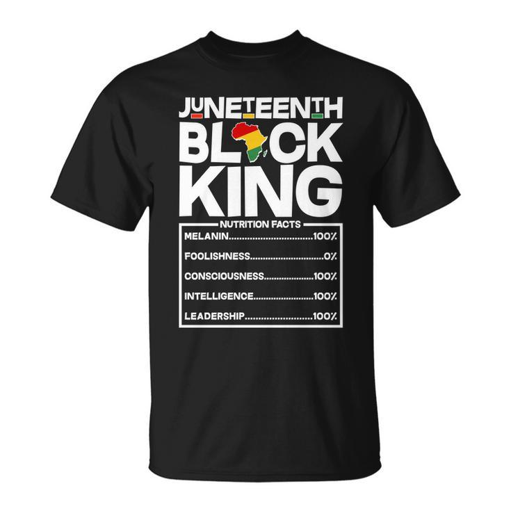 Juneteenth Black King Nutrition Facts Tshirt Unisex T-Shirt