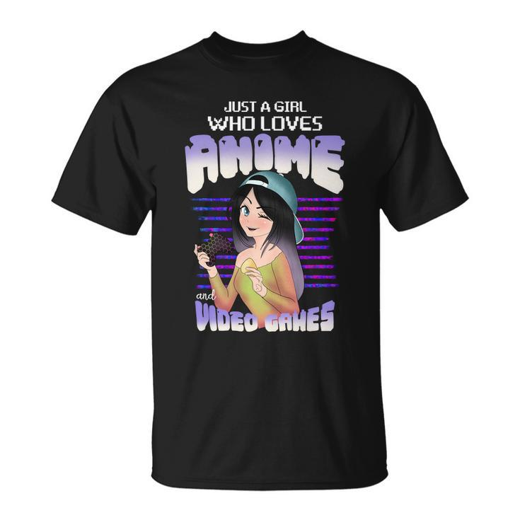Just A Girl Who Loves Anime And Video Games Unisex T-Shirt