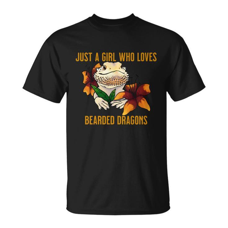 Just A Girl Who Loves Bearded Dragons Unisex T-Shirt