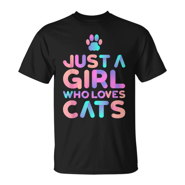 Just A Girl Who Loves Cats Cute Cat Lover  Unisex T-Shirt