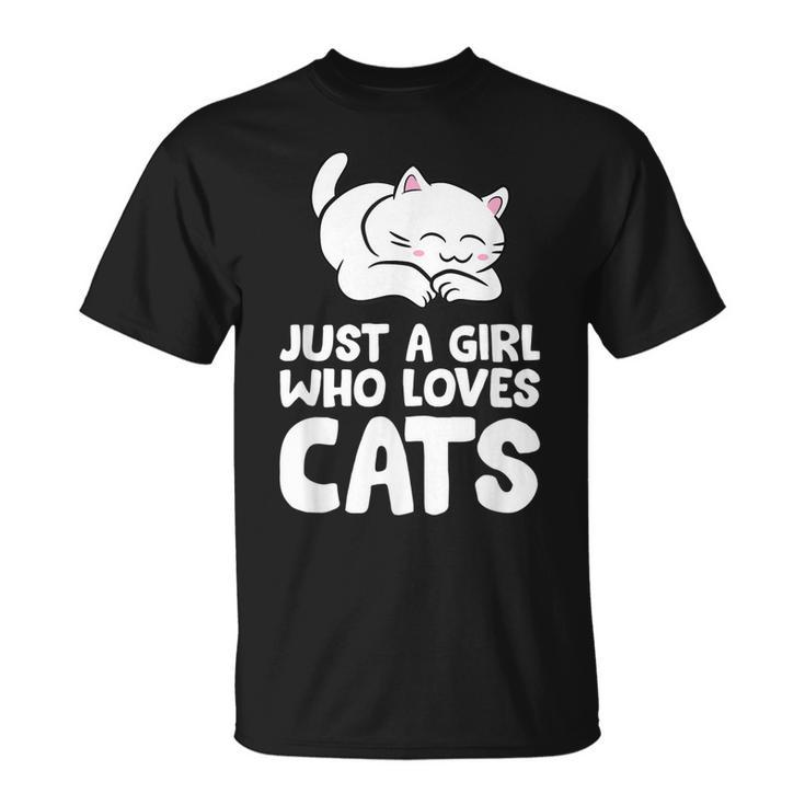 Just A Girl Who Loves Cats  Unisex T-Shirt