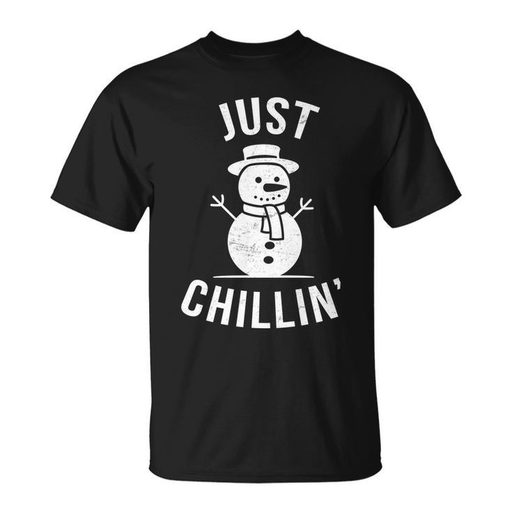 Just Chillin Snowman Unisex T-Shirt