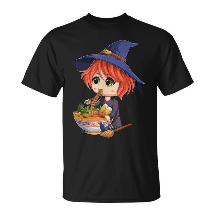 Kawaii Japanese Anime Witch Halloween Ramen Food Lovers  Unisex T-Shirt