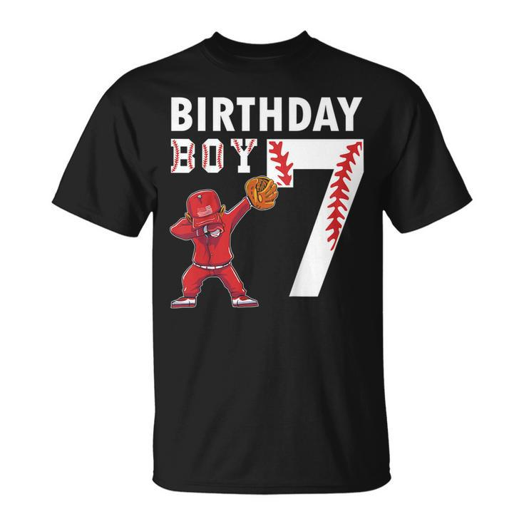 Kids 7 Years Old Boy Baseball Player 7Th Birthday Kids  V2 Unisex T-Shirt