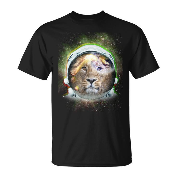 King Of The Universe Lion Space Astronaut Helmet Unisex T-Shirt