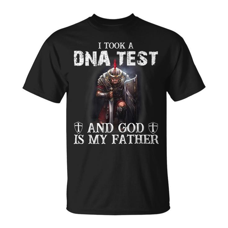 Knight Templar T Shirt - I Took A Dna Test And God Is My Father - Knight Templar Store Unisex T-Shirt