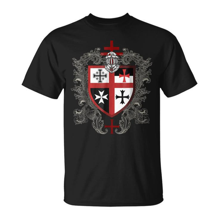 Knight Templar T Shirt - Shield Of The Knight Templar - Knight Templar Store Unisex T-Shirt