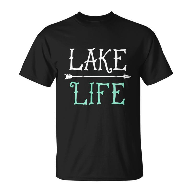 Lake Life Fishing Boating Sailing Funny Unisex T-Shirt