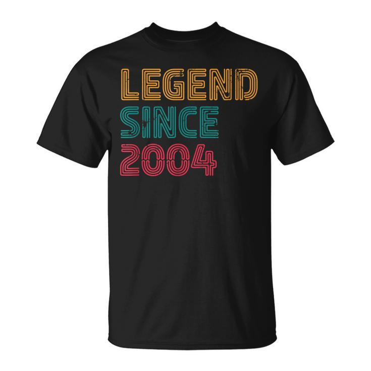 Legend Since 2004 18 Years Old Retro Born 2004 18Th Birthday T-shirt