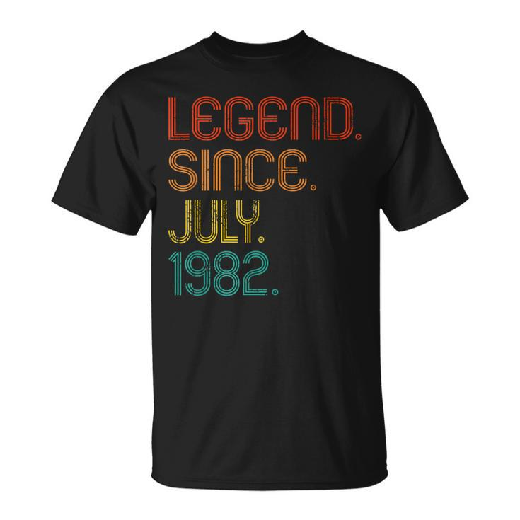 Legend Since July 1982 40Th Birthday 40 Years Old Vintage  Unisex T-Shirt