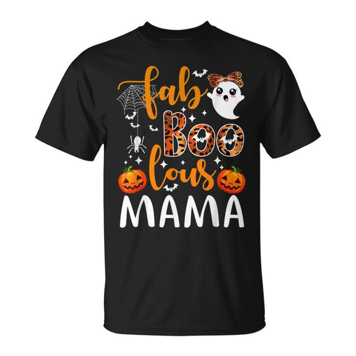 Leopard Fab Boo Lous Mama Spooky Mama Halloween Costume Gift  Unisex T-Shirt