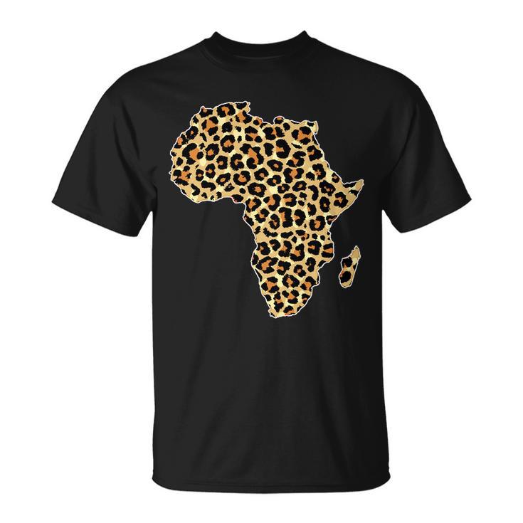 Leopard Print African Map Of Africa Tshirt Unisex T-Shirt