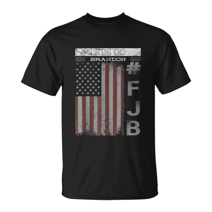 Lets Go Brandon Fjb Funny Meme Us Flag Tshirt Unisex T-Shirt