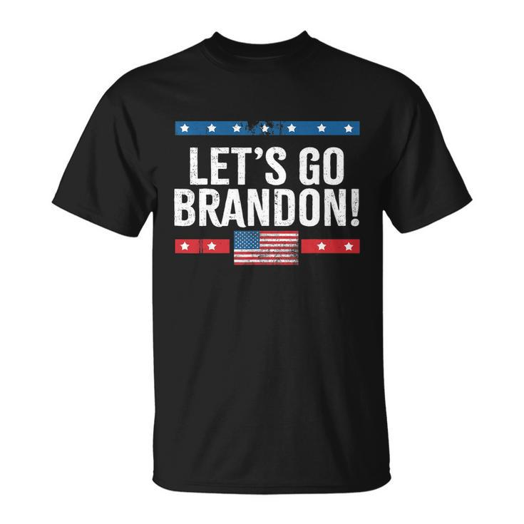 Lets Go Brandon Lets Go Brandon Vintage Us Flag Tshirt Unisex T-Shirt