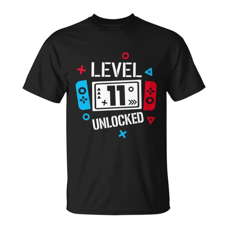 Level 11 Unlocked Birthday 11Th Birthday Boy Gamer 11 Years Old Gamer Unisex T-Shirt