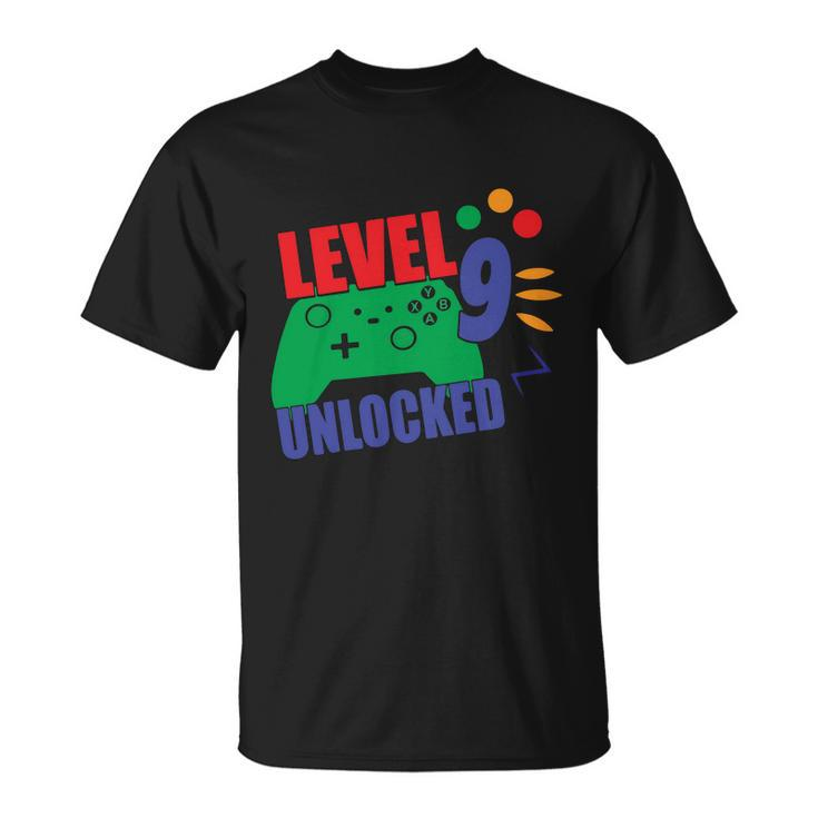 Level 9 Unlocked 9Th Gamer Video Game Birthday Video Game T-Shirt