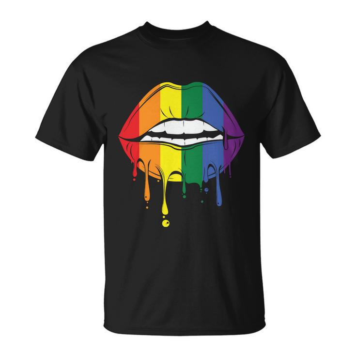 Lips Lgbt Gay Pride Lesbian Bisexual Ally Quote V2 Unisex T-Shirt